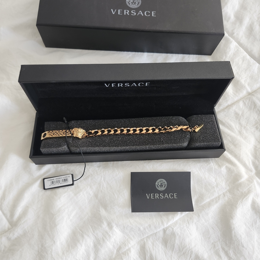 Versace Gold-Tone Chain Bracelet